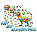 (3 Pack) Autism Rex Decals - Puzzle Dinosaur - Autism Awareness Support - 3 Inches On Longest Side - Easy Peel & Apply - Made in USA - 3MCS6879