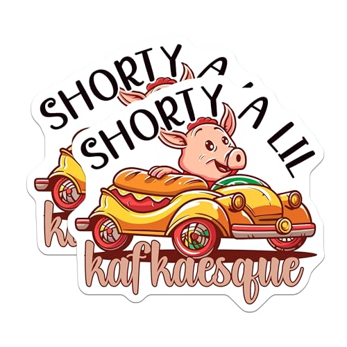 (2 Pack) Shorty A Lil Magnets - Fun Car Magnets - Cute Pig Magnet Design for Fridge or Locker - 5" On Longest Side - for Cars, Fridges, Toolboxes - Made in USA - MAG4350