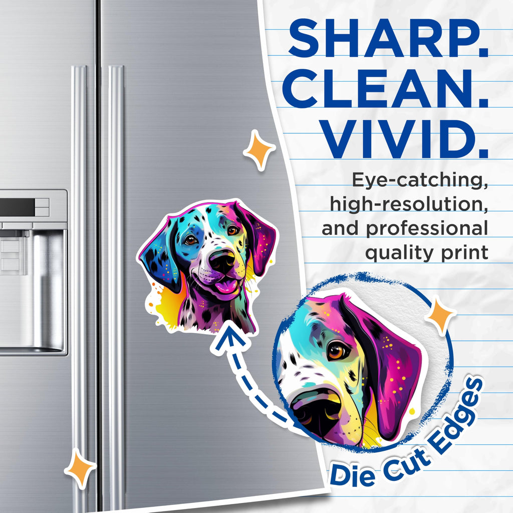 (2 Pack) Dalmatian Dog Breed Magnets - 5 Inches On Longest Side - Choose from Over 100 Dog Breeds - for Cars, Refrigerators, Toolboxes - Made in USA - MAG1845