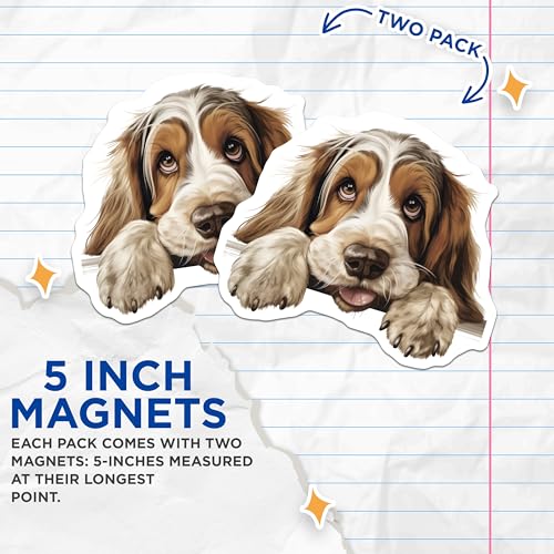 (2 Pack) Dog Lover Home Decor Magnet - 5" On Longest Side - Sticks to Smooth Flat Surfaces - Made in USA - MAG10184