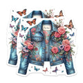 (2 Pack) Fly Free Magnets Magnets - Floral Jacket Design - 5" On Longest Side - Made in USA - Sticks to Refrigerators & Metal Surfaces - MAG8877