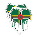 (2 Pack) Dominica Flag Magnets - Souvenir Item - Dominica National Pride - 5" On Longest Side - Premium Magnet - for Cars, Refrigerators, Toolboxes, Lockers - Made in USA - MAG17242