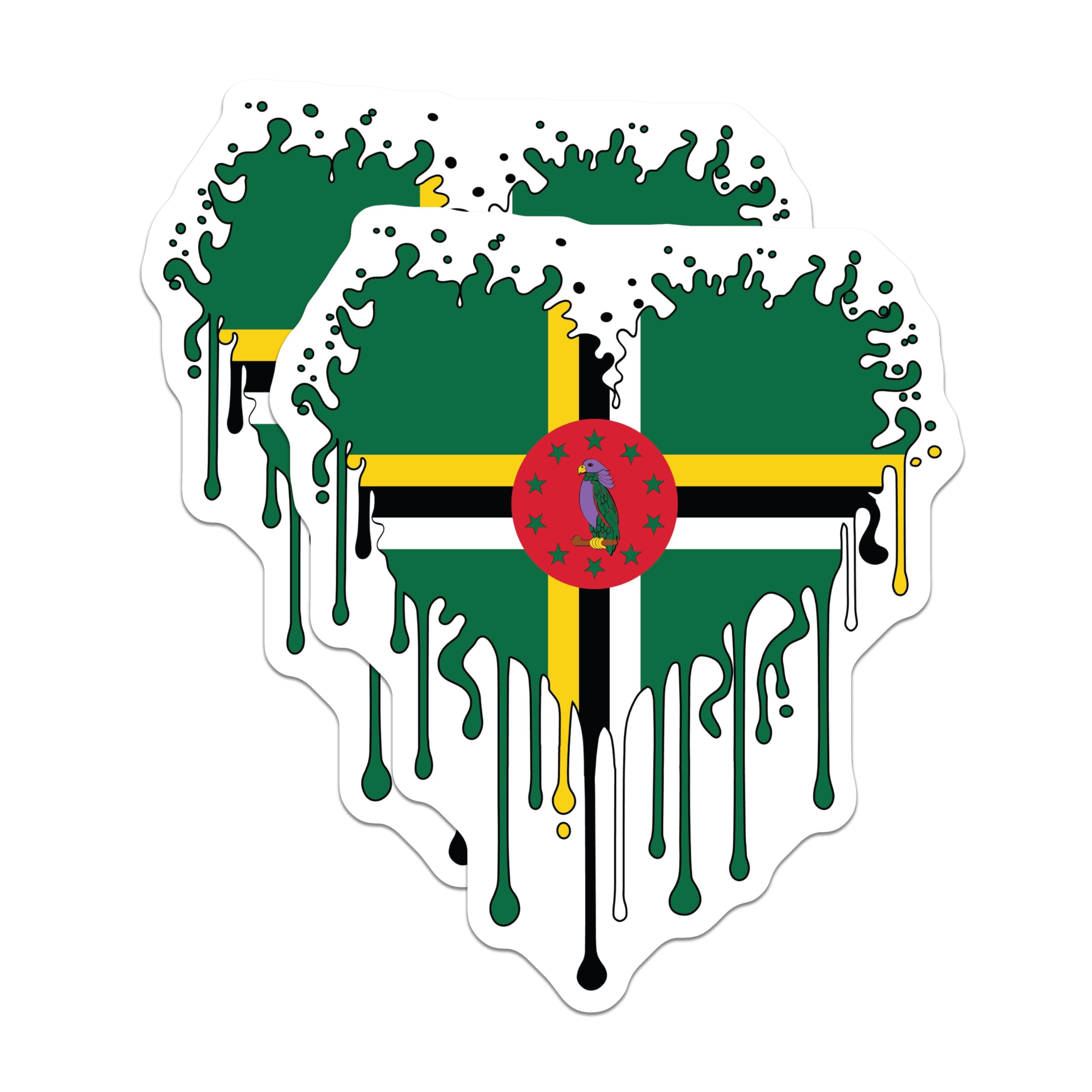 (2 Pack) Dominica Flag Magnets - Souvenir Item - Dominica National Pride - 5" On Longest Side - Premium Magnet - for Cars, Refrigerators, Toolboxes, Lockers - Made in USA - MAG17242