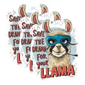 (3 Pack) Superhero Llama Decals - Funny Animal Decals - Laptop Decal - 3 Inches On Longest Side - Easy Peel & Apply - Made in USA - 3MCS0894
