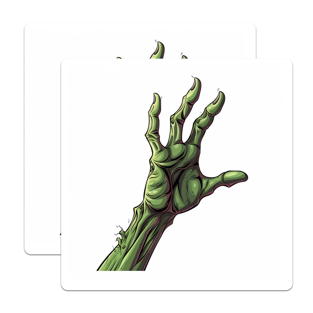 (2 Pack) Zombie Hand Magnets - Spooky Horror Decor - Halloween Fridge Accessory - 5 Inches On Longest Side - Thick Durable Magnet - Made in USA - MAG39379