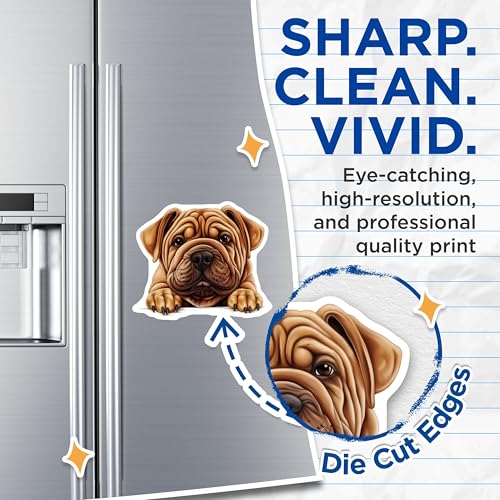 (2 Pack) Dog Lover Magnet - Bulldog Art - Animal Decor - Cute Home Decoration - 5" On Longest Side - Sticks to Smooth Flat Surfaces - Made in USA - MAG10274
