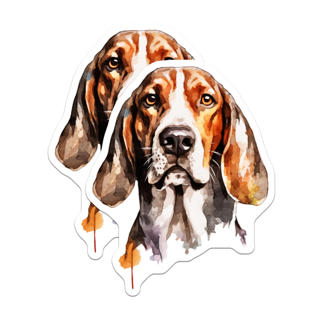 (2 Pack) Beagle Dog Magnets - Watercolor Pet Lover Decor - Hound Breed Fridge Art - Dog Mom Pet Parent - 5 Inches On Longest Side - Thick Durable Magnet - Made in USA - MAG30577