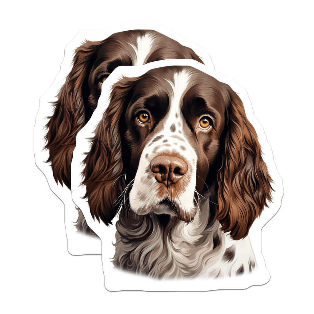 (2 Pack) Springer Spaniel Dog Magnets - Realistic Pet Portrait Art - Dog Owner Home Decor Accent for Refrigerator Locker - 5 Inches On Longest Side - Thick Durable Magnet - Made in USA - MAG26081