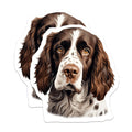 (2 Pack) Springer Spaniel Dog Magnets - Realistic Pet Portrait Art - Dog Owner Home Decor Accent for Refrigerator Locker - 5 Inches On Longest Side - Thick Durable Magnet - Made in USA - MAG26081