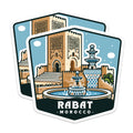 (2 Pack) Rabat Morocco Magnets - North Africa Travel Art - Historic City Souvenir - 5 Inches On Longest Side - Thick Durable Magnet - Made in USA - MAG19852