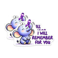 (2 Pack) Elephant Purple Ribbon Magnet - Cute Animal Inspirational Quote - 5" On Longest Side - Sticks to Smooth Flat Surfaces - Made in USA - MAG9783