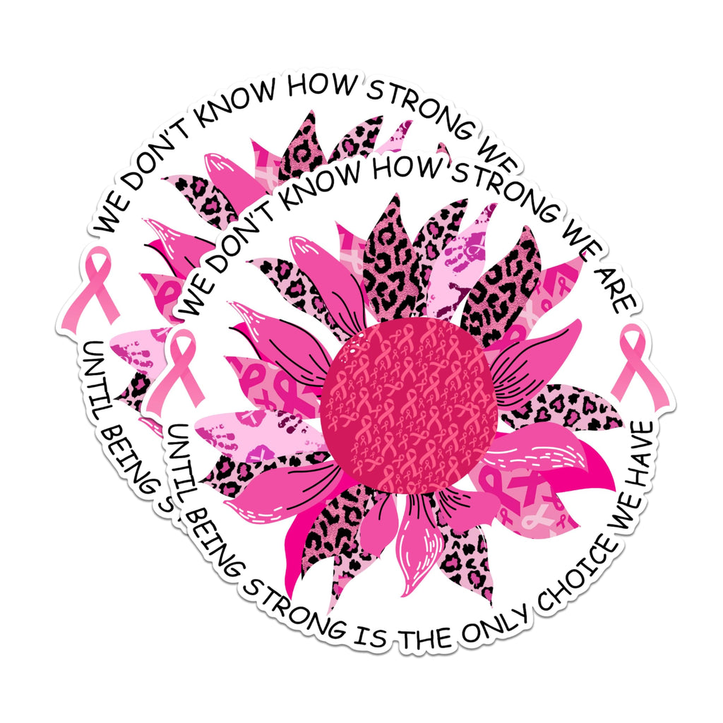 (2 Pack) Inspirational Quote Magnets - Motivational Sunflower Magnets - Encouraging Breast Cancer Awareness Magnets- 5" On Longest Side - for Fridges, Toolboxes, Cars - Made in USA - MAG2589
