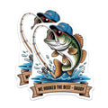 (2 Pack) We Hooked The Best Daddy Magnets - Funny Fishing Dad Decor - Father's Day Angler - 5 Inches On Longest Side - Thick Durable Magnet - Made in USA - MAG38851