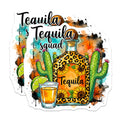 (2 Pack) Tequila Squad Magnets - Leopard Print Tequila Bottle - Sunflowers Cacti Home Bar Decor - Margarita Lover Fun - 5 Inches On Longest Side - Thick Durable Magnet - Made in USA - MAG27270