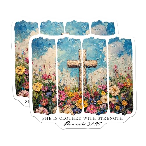 (2 Pack) Inspirational Floral Art Magnet - Faith Based Decor - 5" On Longest Side - Sticks to Smooth Flat Surfaces - Made in USA - MAG10275