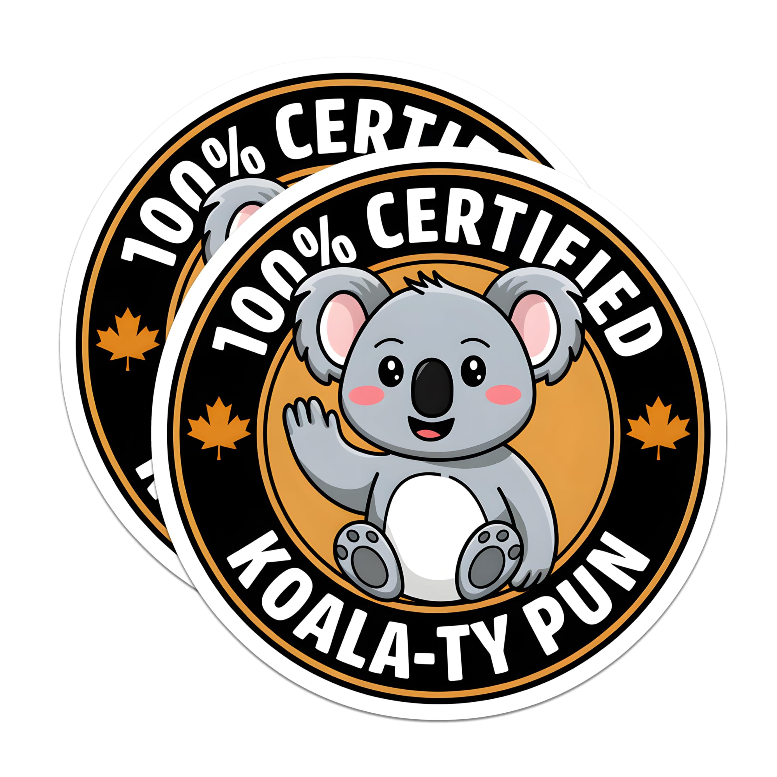 (2 Pack) 100% Certified Koala-Ty Pun Magnets - Cute Animal Magnet - Fun Fridge - 5" On Longest Side - for Cars, Fridges, Toolboxes - Made in USA - MAG3762