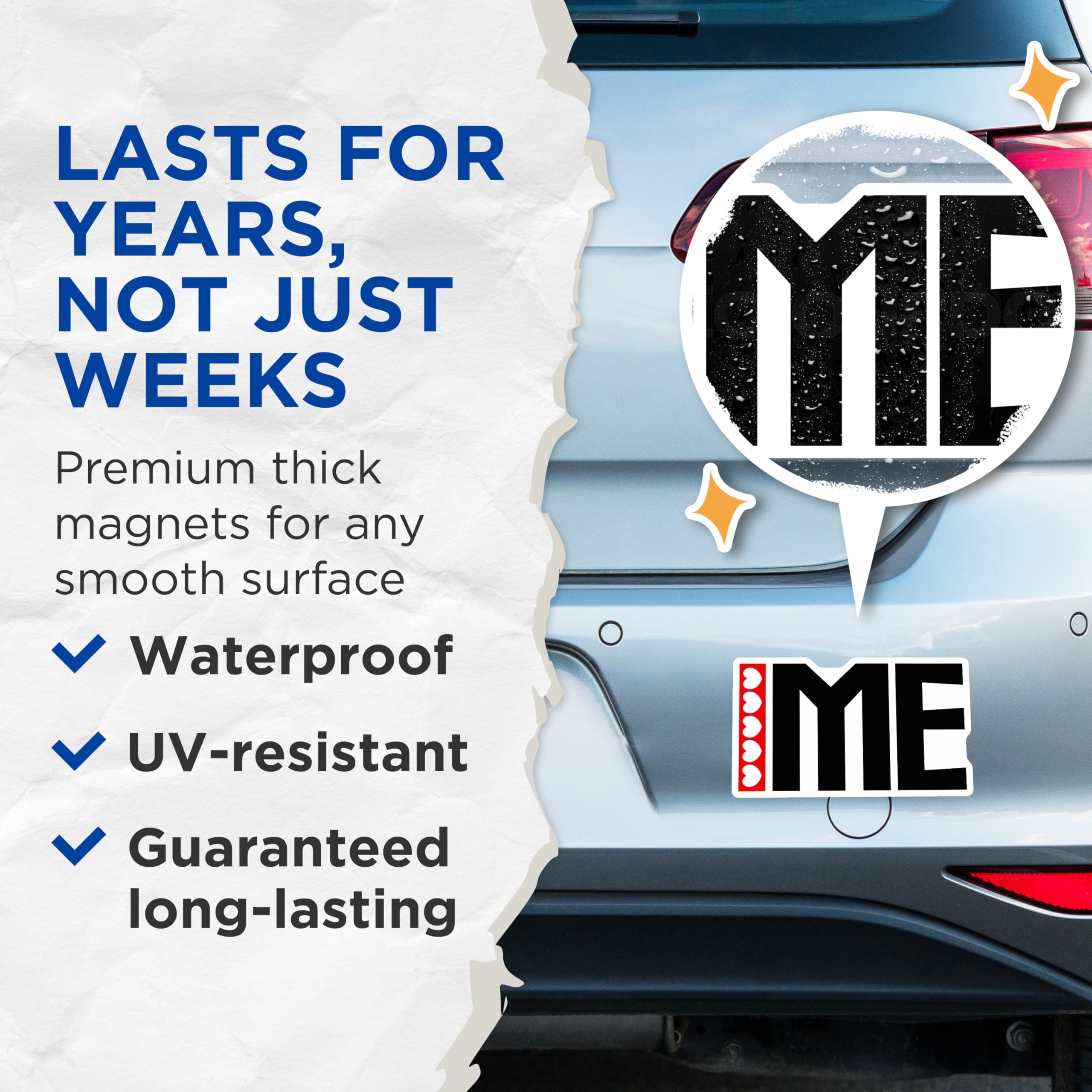 (2 Pack) I Love Heart Magnets - Phrase Art Magnet - Refrigerator Magnet - 5" On Longest Side - Premium Magnet - for Cars, Refrigerators, Toolboxes, Lockers - Made in USA - MAG18829