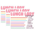(3 Pack) Lunch Lady Decals - School Cafeteria Staff - Appreciation Decals - 3 Inches On Longest Side - Easy Peel & Apply - Made in USA - 3MCS2408