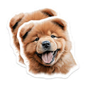 (2 Pack) Chow Chow Puppy Magnets - Cute Dog Lover Pet Fridge Magnets - Happy Fluffy Animal Art Decor for Dog Owners - 5 Inches On Longest Side - Thick Durable Magnet - Made in USA - MAG27179
