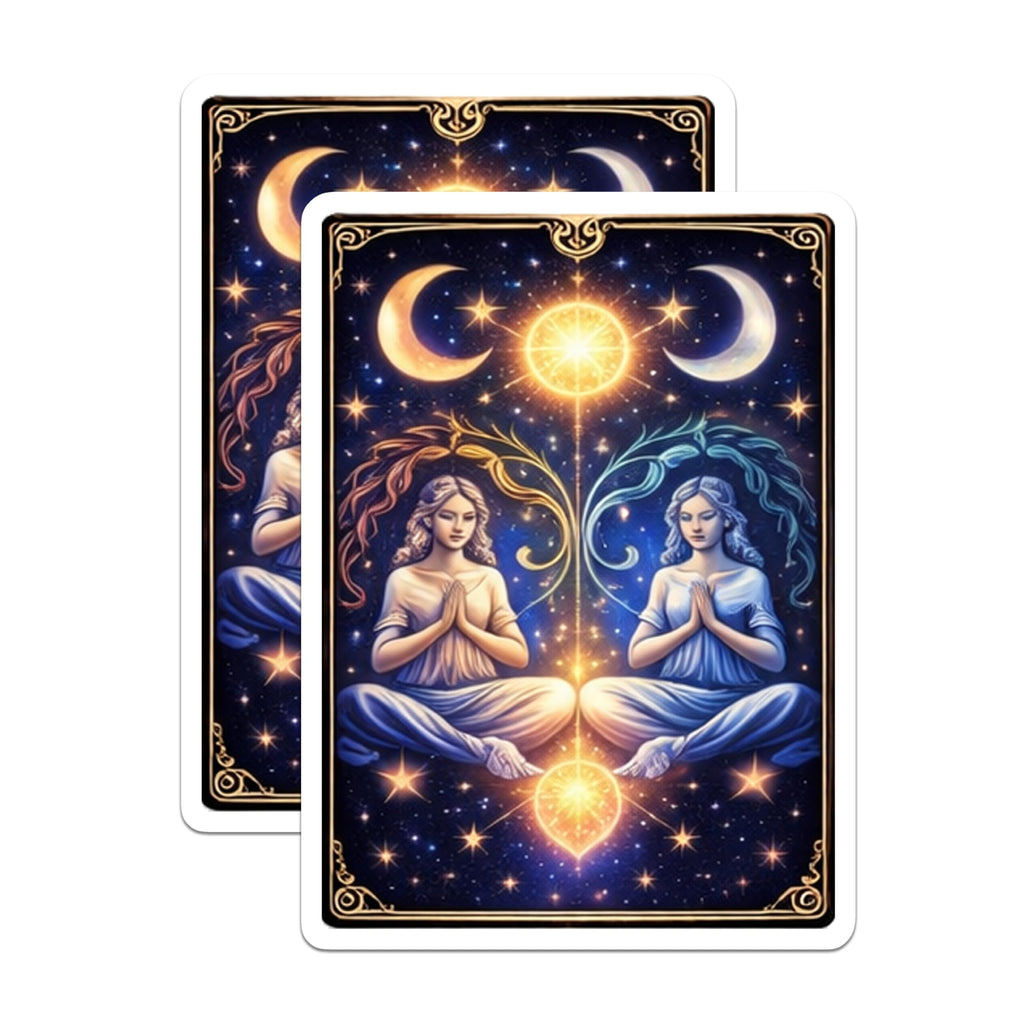 (2 Pack) Celestial Goddess Magnets - Moon and Stars Decor - Spiritual Home Accessories - 5" On Longest Side - Premium Magnet - for Cars, Refrigerators, Toolboxes, Lockers - Made in USA - MAG16058