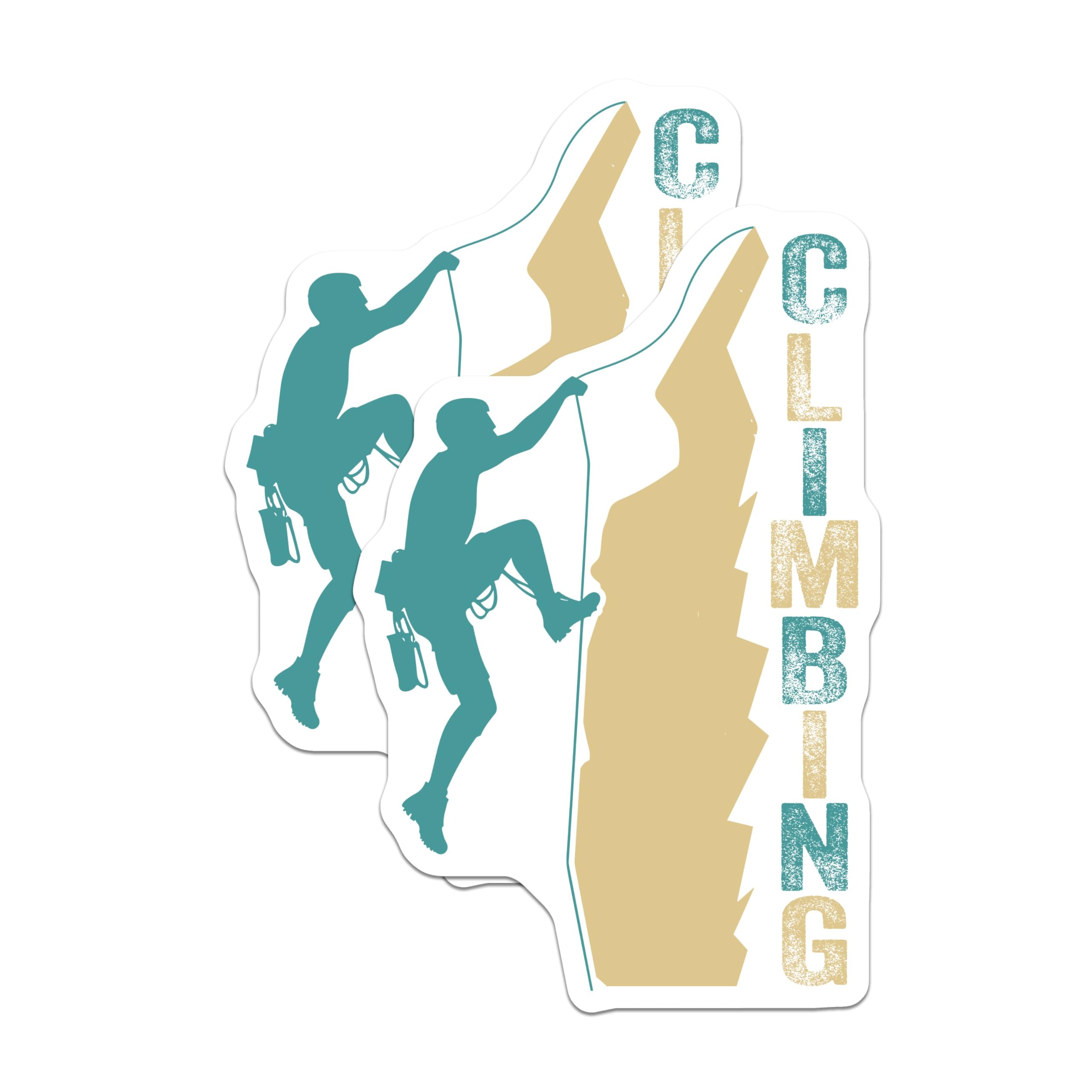 (2 Pack) Rock Climbing Magnets - Outdoor Adventure Decor - Climber Fridge Art - 5" On Longest Side - Sticks to Smooth Flat Surfaces - Made in USA - MAG10625
