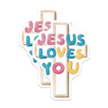 (2 Pack) Jesus Loves You Magnets - Cross Design Magnets - Religious Magnets - 5" On Longest Side - Premium Magnet - for Cars, Refrigerators, Toolboxes, Lockers - Made in USA - MAG15104