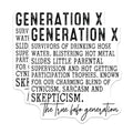 (2 Pack) Generation X Survivors Stickers - Cynicism Sarcasm Stickers - Nostalgic Humor Stickers - 5" On Longest Side - Sticks to Any Smooth Flat Surface - Made in USA - BMCS3104
