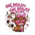 (2 Pack) One Boujee Heifer Stickers - Funny Cow Stickers - Cute Animal Stickers - 5" On Longest Side - Sticks to Any Smooth Flat Surface - Made in USA - BMCS3022
