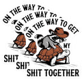 (3 Pack) Raccoon Turtle Decals - Cowboy Hat - Funny Animal Laptop Decal- 3 Inches On Longest Side - Easy Peel & Apply - Made in USA - 3MCS5457