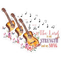 (3 Pack) Guitar Decals - Strength and Song - Music Notes - 3 Inches On Longest Side - Easy Peel & Apply - Made in USA - 3MCS7333