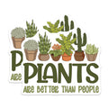 (2 Pack) Plants Are Better Than People Magnets - Funny Houseplant Sarcasm Quote - Botanical Gardener Humor Refrigerator Decor - 5 Inches On Longest Side - Thick Durable Magnet - Made in USA - MAG19365