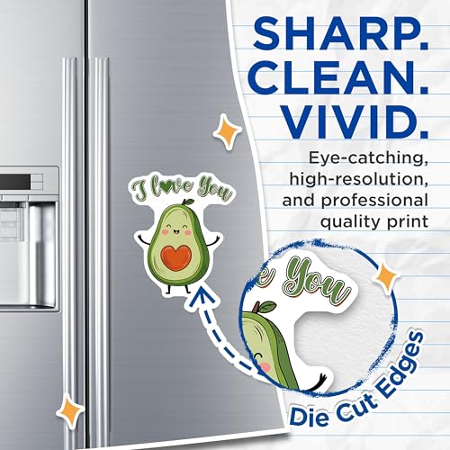 (2 Pack) I Love You Magnets Magnets - 5" On Longest Side - Made in USA - Sticks to Refrigerators & Metal Surfaces - MAG8379