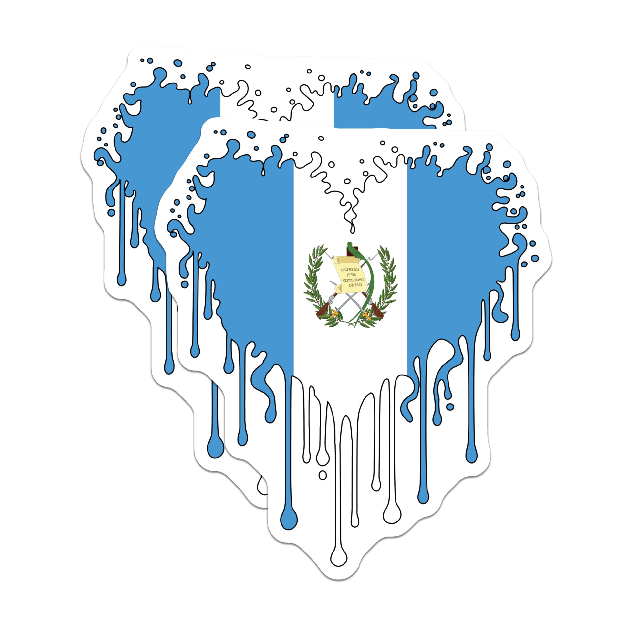 (2 Pack) Guatemala Flag Magnets - Guatemala Heart - Guatemalan Souvenirs - 5" On Longest Side - Premium Magnet - for Cars, Refrigerators, Toolboxes, Lockers - Made in USA - MAG18981