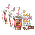 (3 Pack) Mom Fuel Decals - Half Mom Half Iced Coffee - Laptop Decal - 3 Inches On Longest Side - Easy Peel & Apply - Made in USA - 3MCS6290
