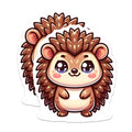 (2 Pack) Cute Hedgehog Magnets - Kawaii Animal Lover - Refrigerator Locker Decor - 5 Inches On Longest Side - Thick Durable Magnet - Made in USA - MAG38894