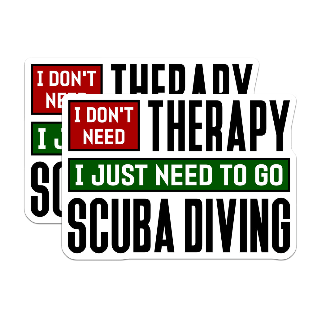 (2 Pack) Scuba Diving Magnets - Funny Diver Sayings - Ocean Lover Refrigerator Decor - Scuba Fan Accessories - 5 Inches On Longest Side - Thick Durable Magnet - Made in USA - MAG36051