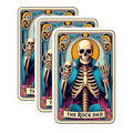 (3 Pack) Rock Dad Decals - Funny Skeleton Decal - Rock and Roll Decals - 3 Inches On Longest Side - Easy Peel & Apply - Made in USA - 3MCS4256