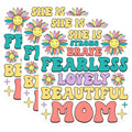 (3 Pack) Mom Affirmation Decals - Strong Brave Fearless - Positive Quote Stickers - 3 Inches On Longest Side - Easy Peel & Apply - Made in USA - 3MCS7973