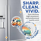 (2 Pack) World's Coolest Dad Magnets - Father's Day ation - Unique Dad Gifts for Office or Fridge - 5" On Longest Side - for Cars, Fridges, Toolboxes - Made in USA - MAG4570