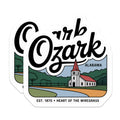 (2 Pack) Ozark Alabama Magnets - Heart of Wiregrass - Southern Town Souvenir - 5" On Longest Side - Premium Magnet - for Cars, Refrigerators, Toolboxes, Lockers - Made in USA - MAG18881