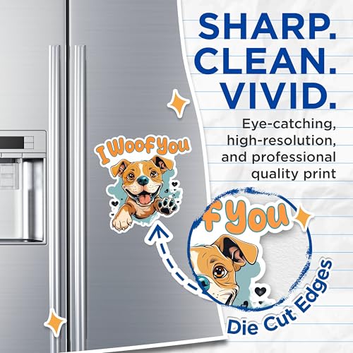 (2 Packs) I Woof You Dog Breed Magnets - I Woof You Cute Dog Magnets - 5 Inches On Longest Side - Premium Magnet - for Fridges, Toolboxes, Cars - Made in USA - MAG2363