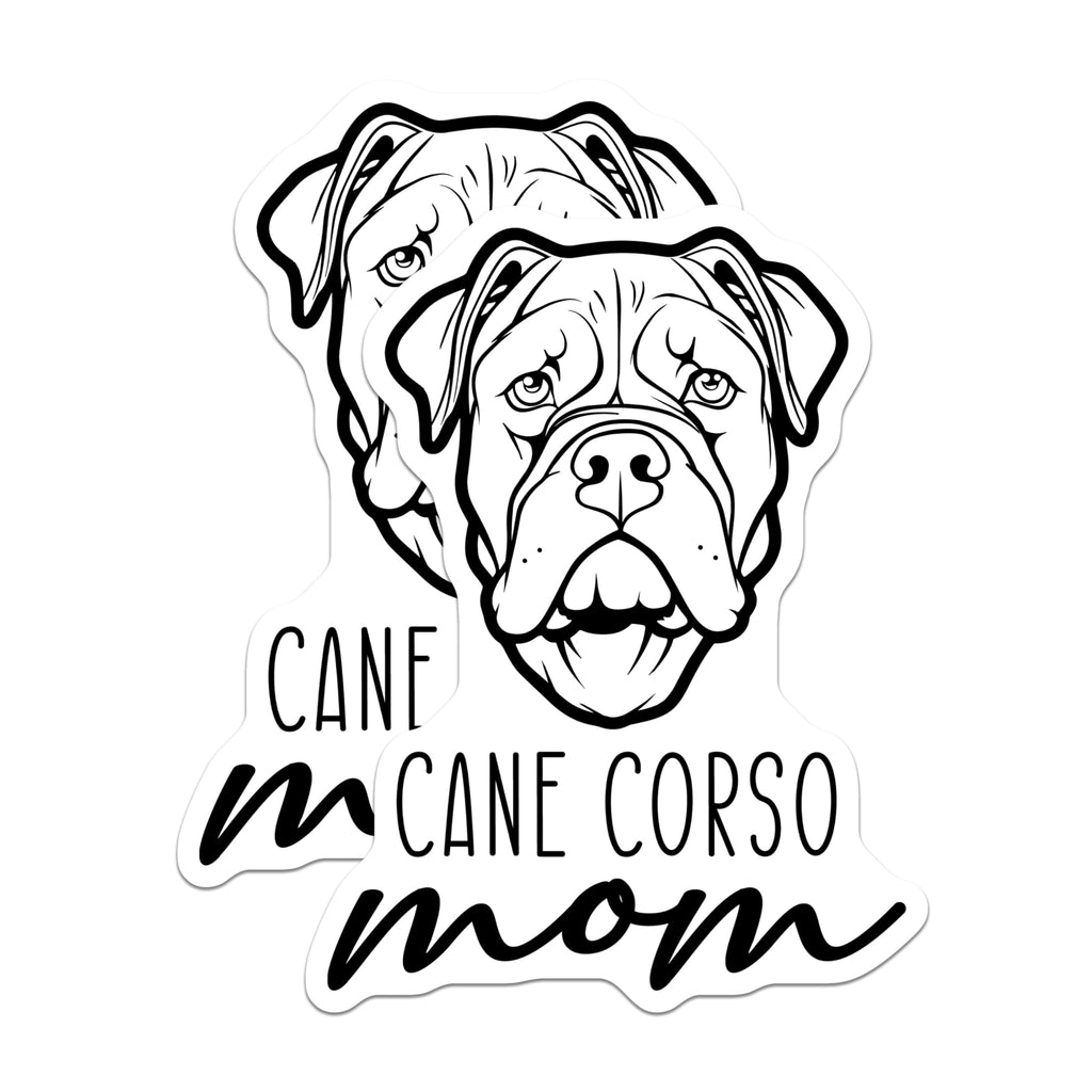 (2 Pack) Cane Corso Mom Magnets - Dog Breed Pet Lover Decor - Italian Mastiff Car Magnets - 5 Inches On Longest Side - Thick Durable Magnet - Made in USA - MAG27062