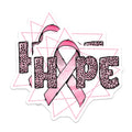 (2 Pack) Hope Pink Ribbon Magnets - Leopard Print Letters - Awareness Hope Magnets - 5" On Longest Side - Premium Magnet - for Cars, Refrigerators, Toolboxes, Lockers - Made in USA - MAG16828