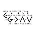 (2 Pack) God is Greater Than The Highs and Lows Magnets - Inspirational - Daily Reminder - 5" On Longest Side - for Cars, Fridges, Toolboxes - Made in USA - MAG6968