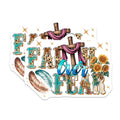 (2 Pack) Faith Over Fear Stickers - Christian Stickers - Inspirational Stickers - Religious Stickers- 5" On Longest Side - Sticks to Smooth Flat Surfaces - Made in USA - BMCS16352