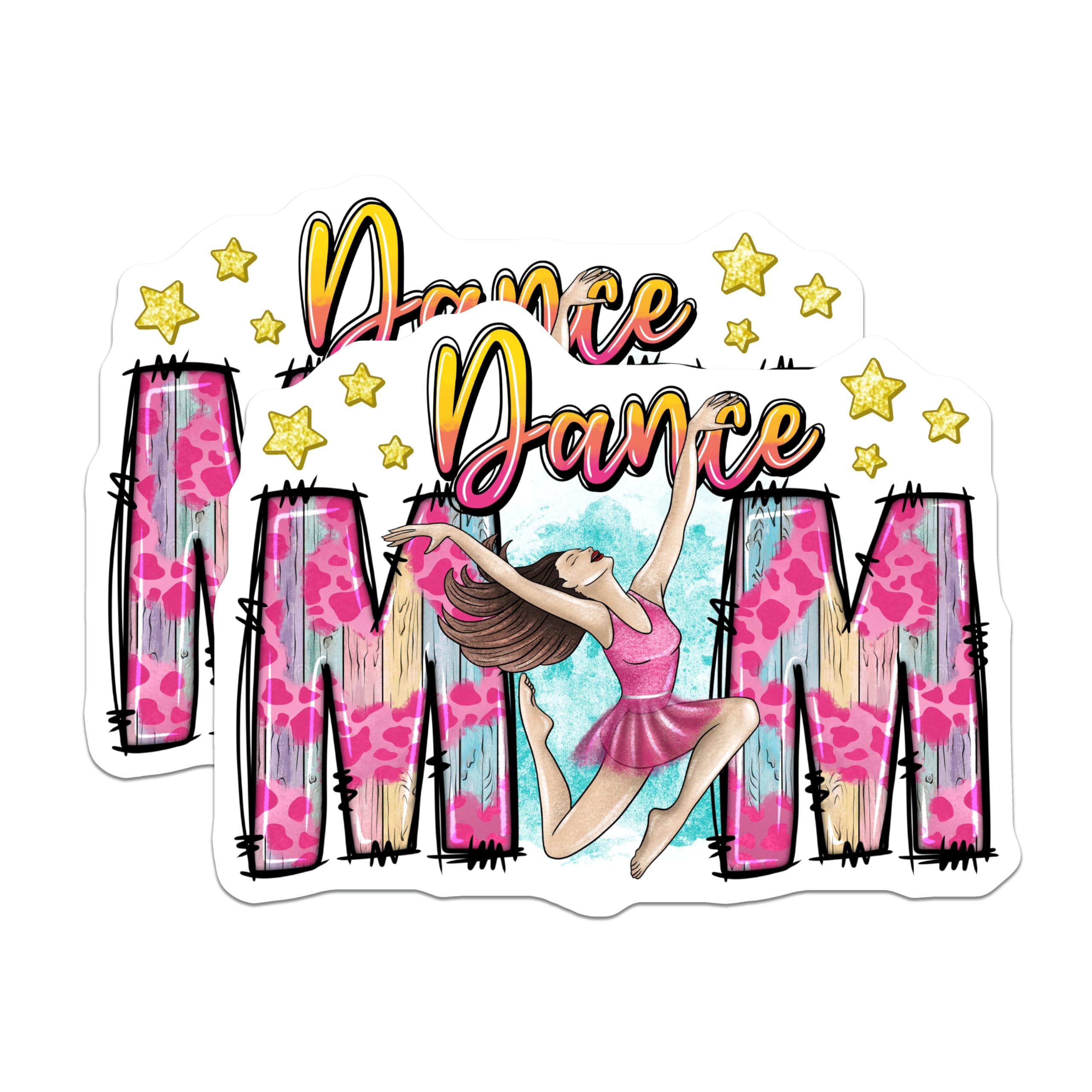 (2 Pack) Dance Mom Magnets - Proud Ballet Mom - Recital Competition Appreciation - 5 Inches On Longest Side - Thick Durable Magnet - Made in USA - MAG30730