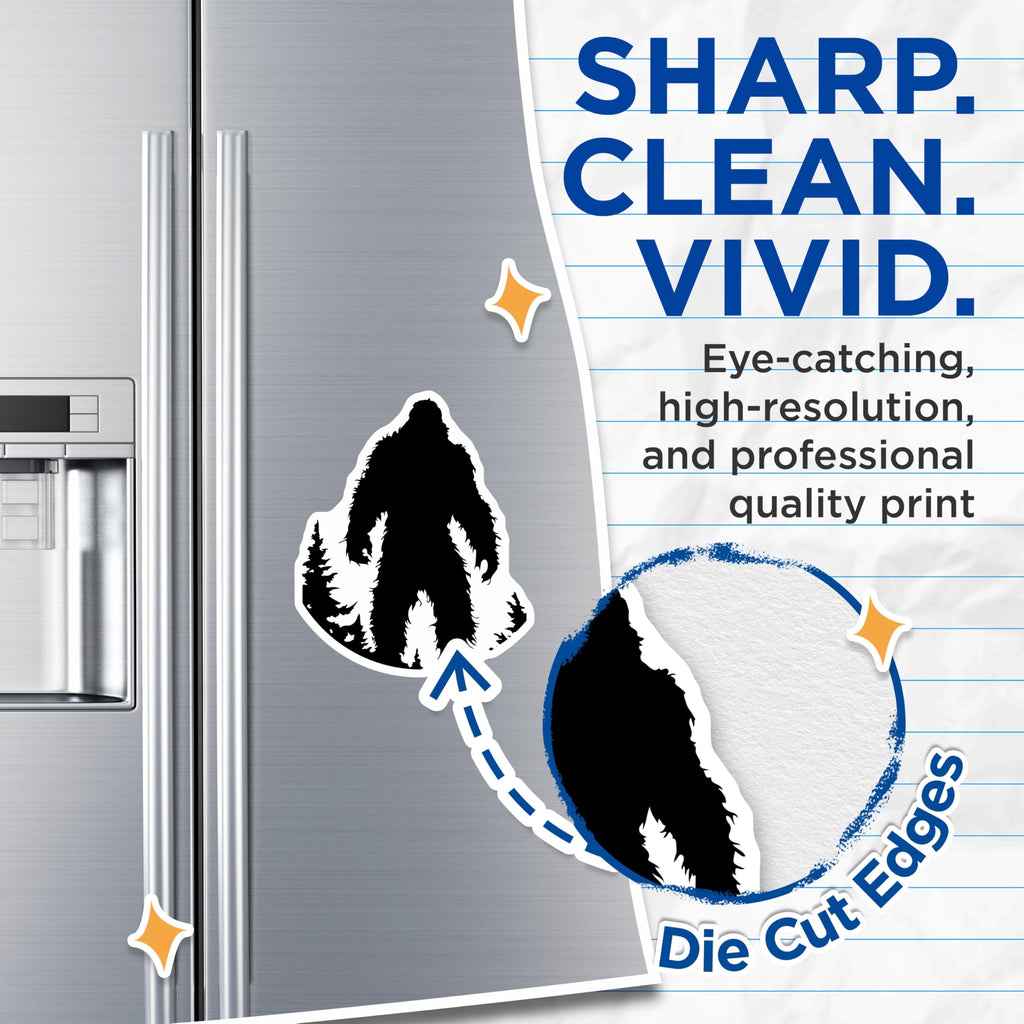 (2 Pack) Bigfoot Magnets - Sasquatch Forest Legend - Cryptid Wilderness Adventure Decor - 5 Inches On Longest Side - Thick Durable Magnet - Made in USA - MAG23104