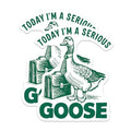 (2 Pack) Funny Goose Stickers - Animal Humor - Office Desk Decor - 5" On Longest Side - Sticks to Smooth Flat Surfaces - Made in USA - BMCS5935