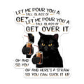 (2 Pack) Funny Cat Magnets - Get Over It Meme - Sarcastic Feline Lover Refrigerator Decor - 5" On Longest Side - Premium Magnet - for Cars, Refrigerators, Toolboxes, Lockers - Made in USA - MAG14375