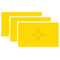 (3 Pack) New Mexico Flag Decals - State Flag Decal - NM Symbol Stickers - 3 Inches On Longest Side - Easy Peel & Apply - Made in USA - 3MCS0203